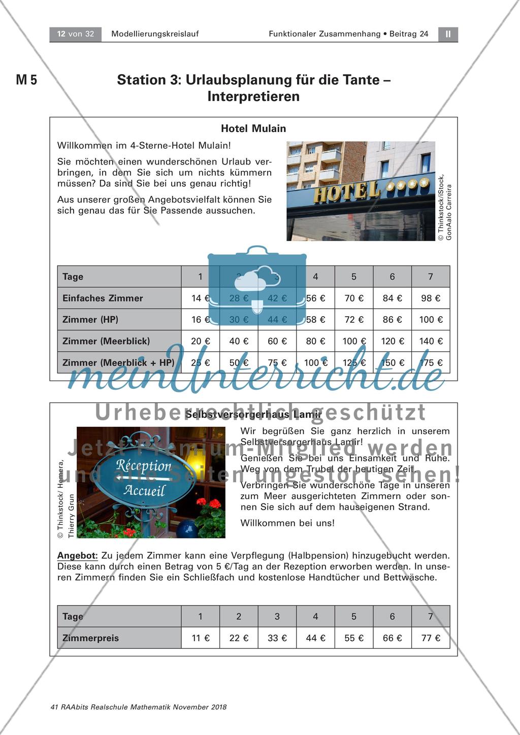 Stationenzirkel: Mathematische Modellierungen Preview 9