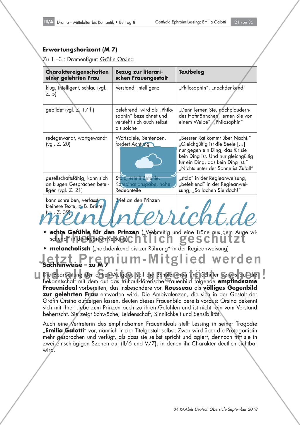 Lessings Emilia Galotti: Gräfin Orsina als Musterbild der gelehrten Frau Preview 5