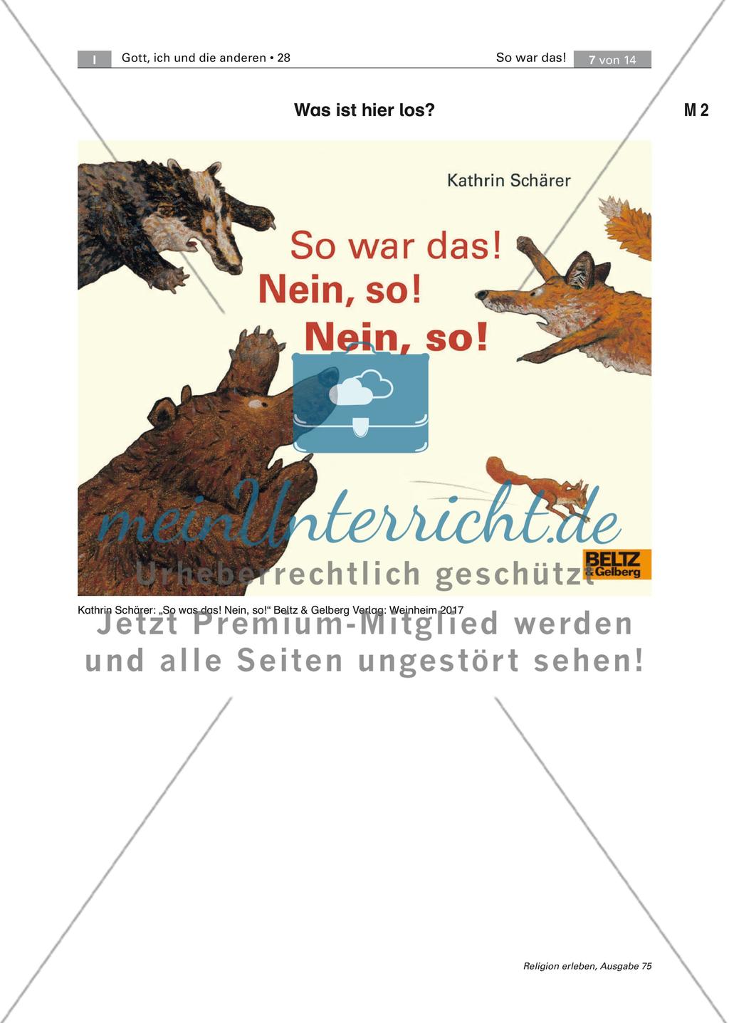 Bilderbucharbeit: Streit und Versöhnung Preview 7
