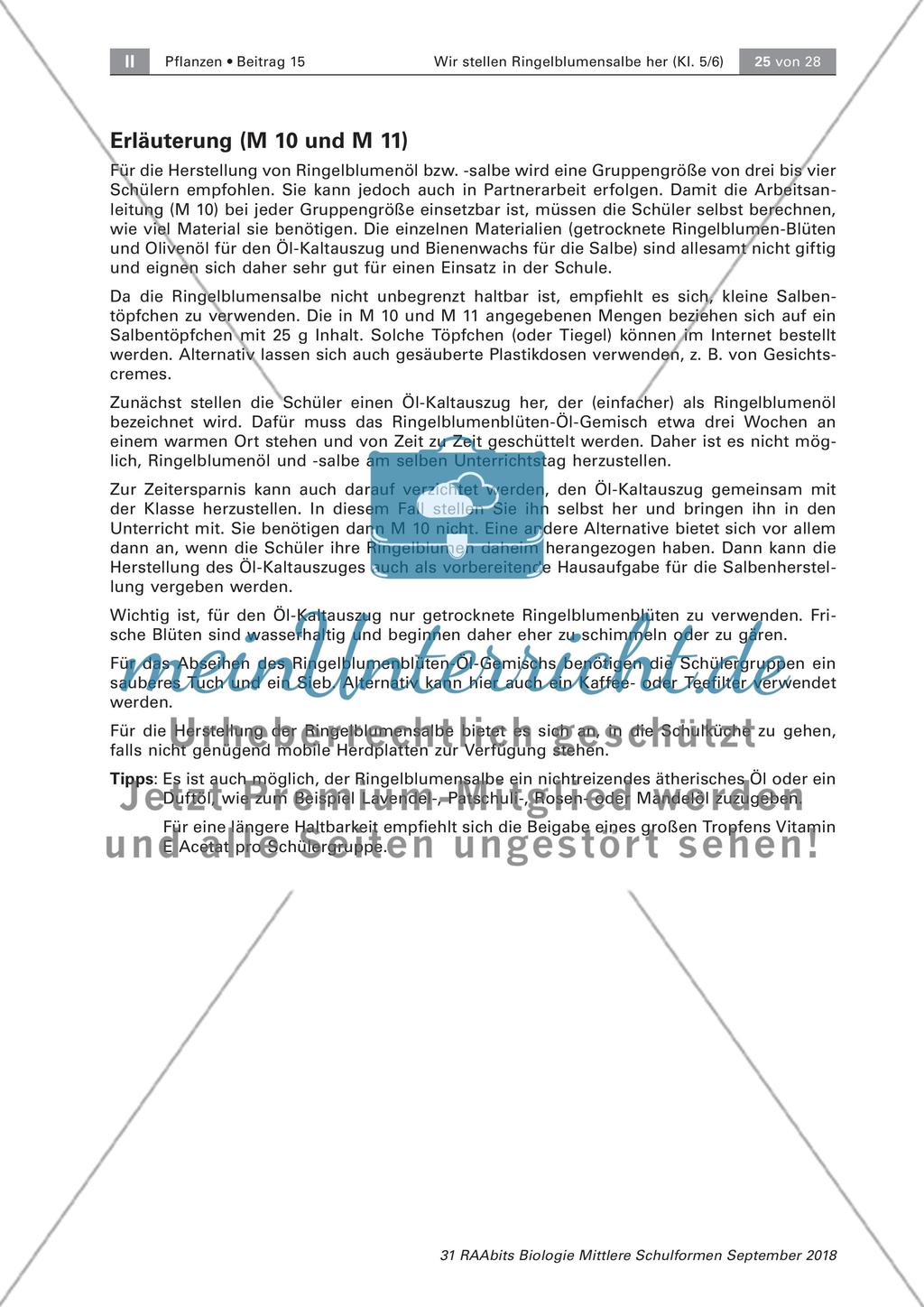 Heilpflanzen: Herstellen von Ringelblumensalbe und -öl, Preview 8