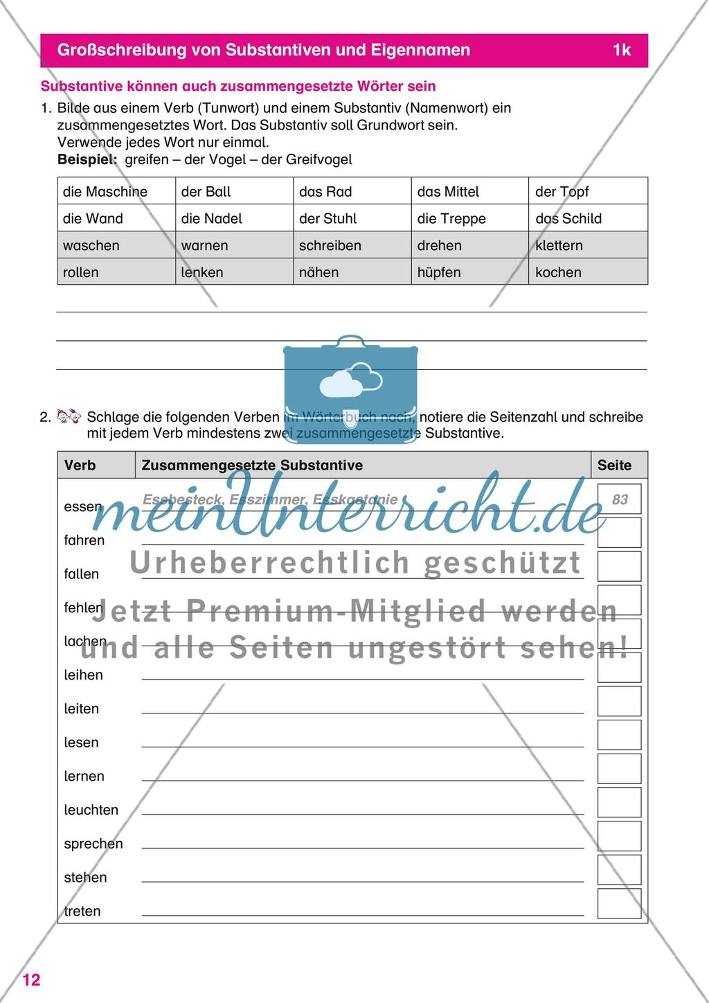 Großschreibung von Substantiven und Eigennamen - meinUnterricht