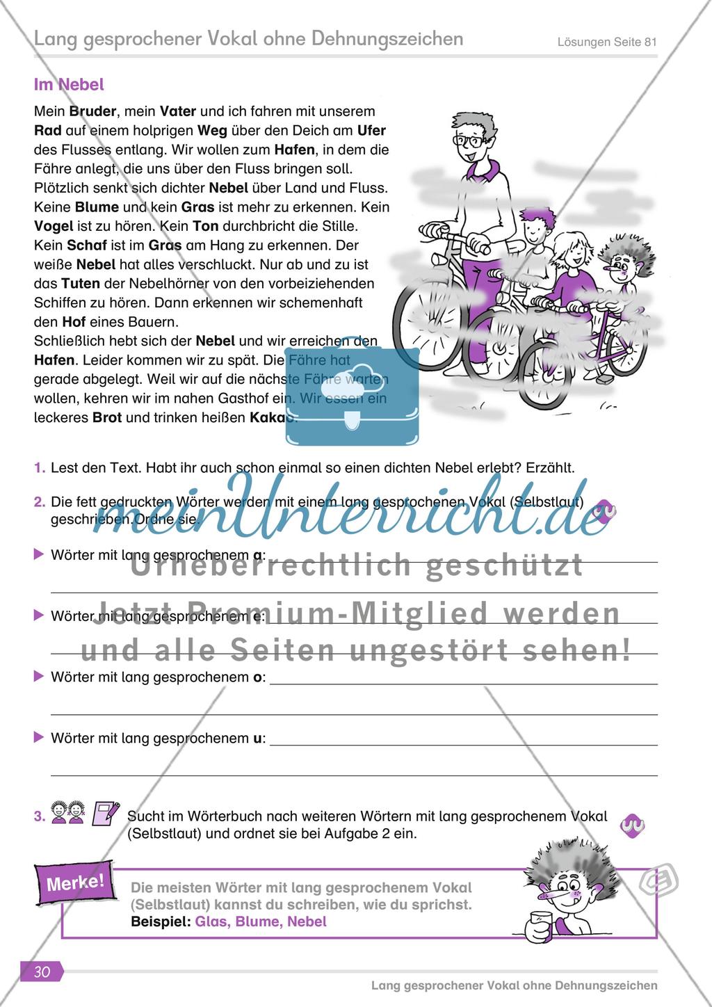 Lang gesprochener Vokal ohne Dehnungszeichen Preview 1