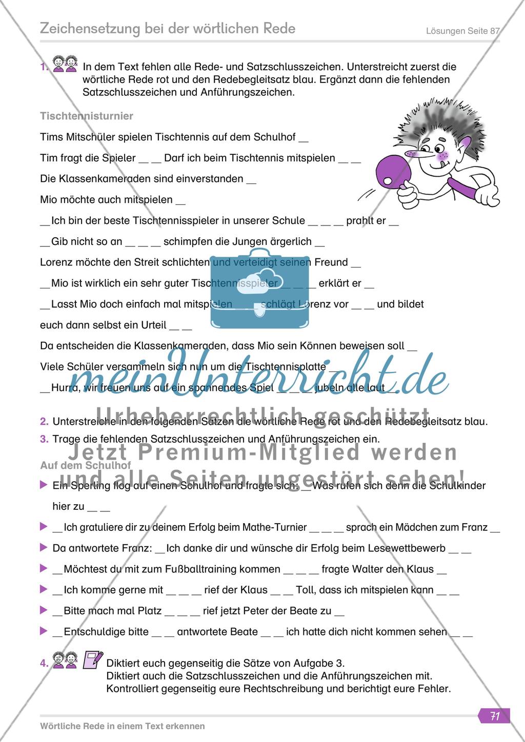 Zeichensetzung bei der wörtlichen Rede Preview 4