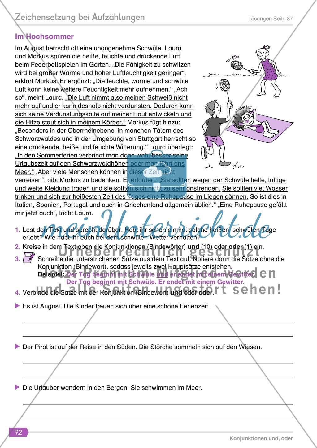 Zeichensetzung bei Aufzählungen Preview 1