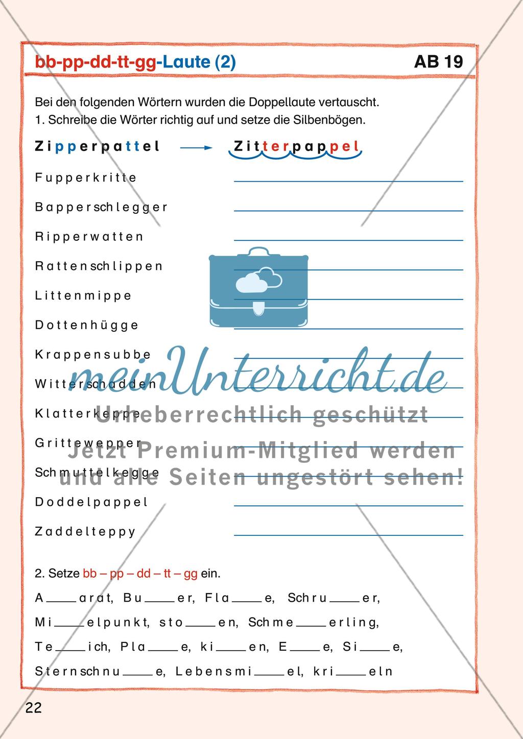 Konsonantenverdoppelung Preview 6