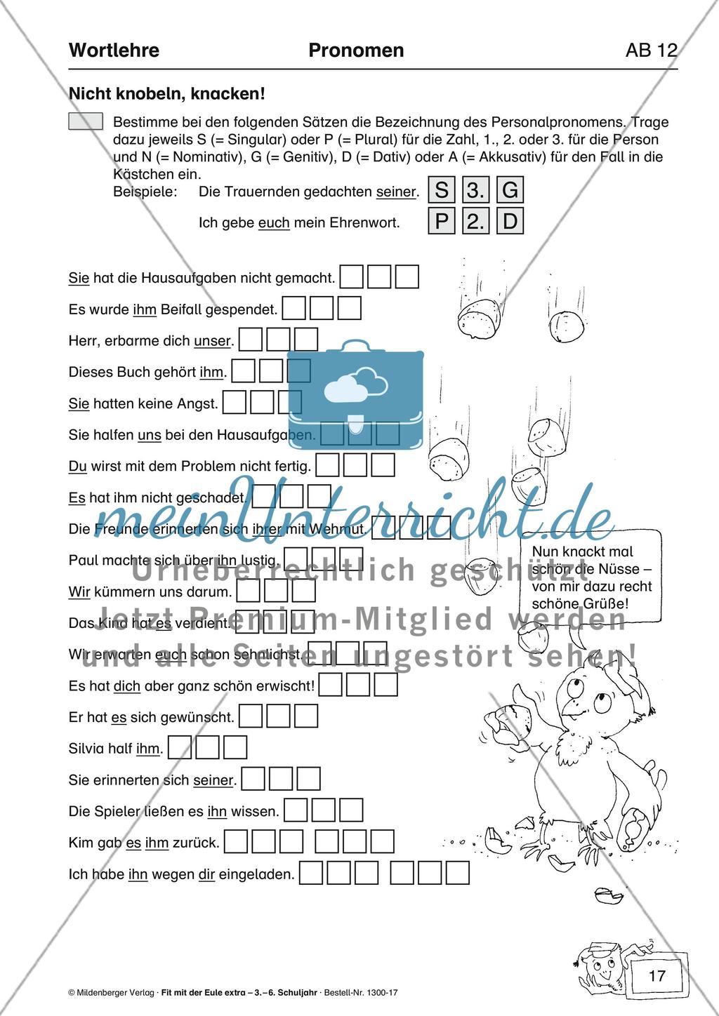 Wortlehre: Pronomen Preview 2