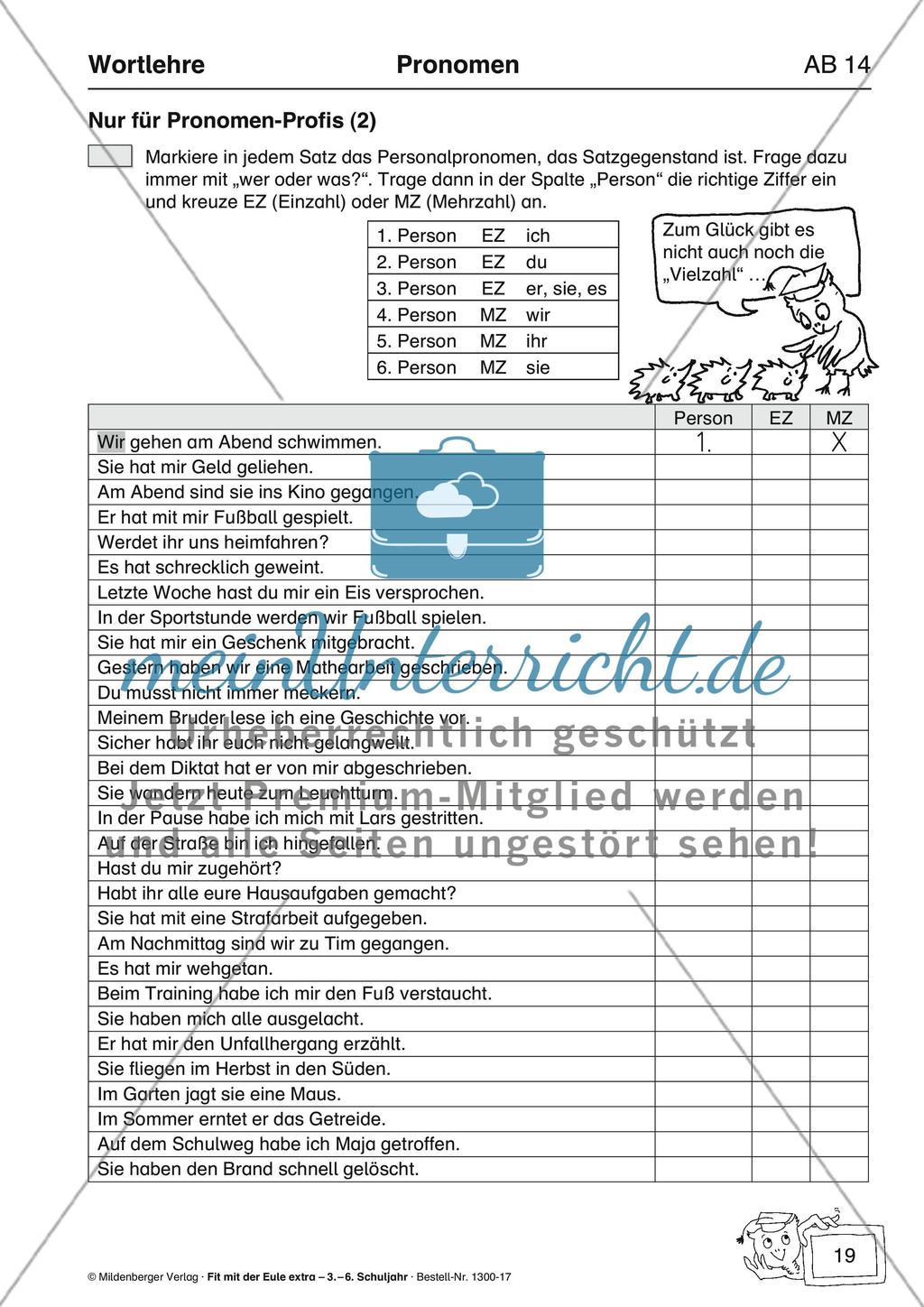 Wortlehre: Pronomen Preview 4