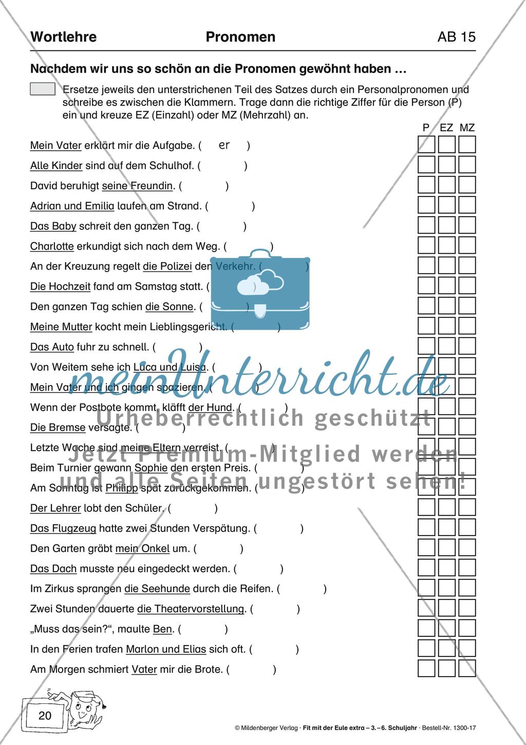 Wortlehre: Pronomen Preview 5