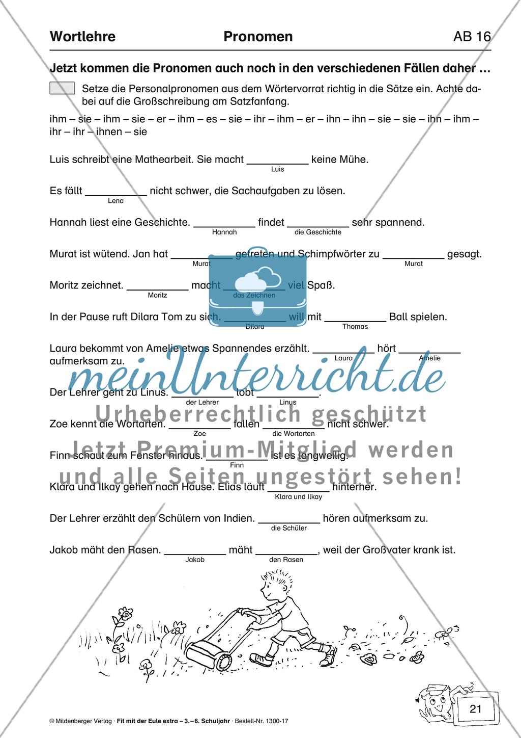 Wortlehre: Pronomen Preview 6