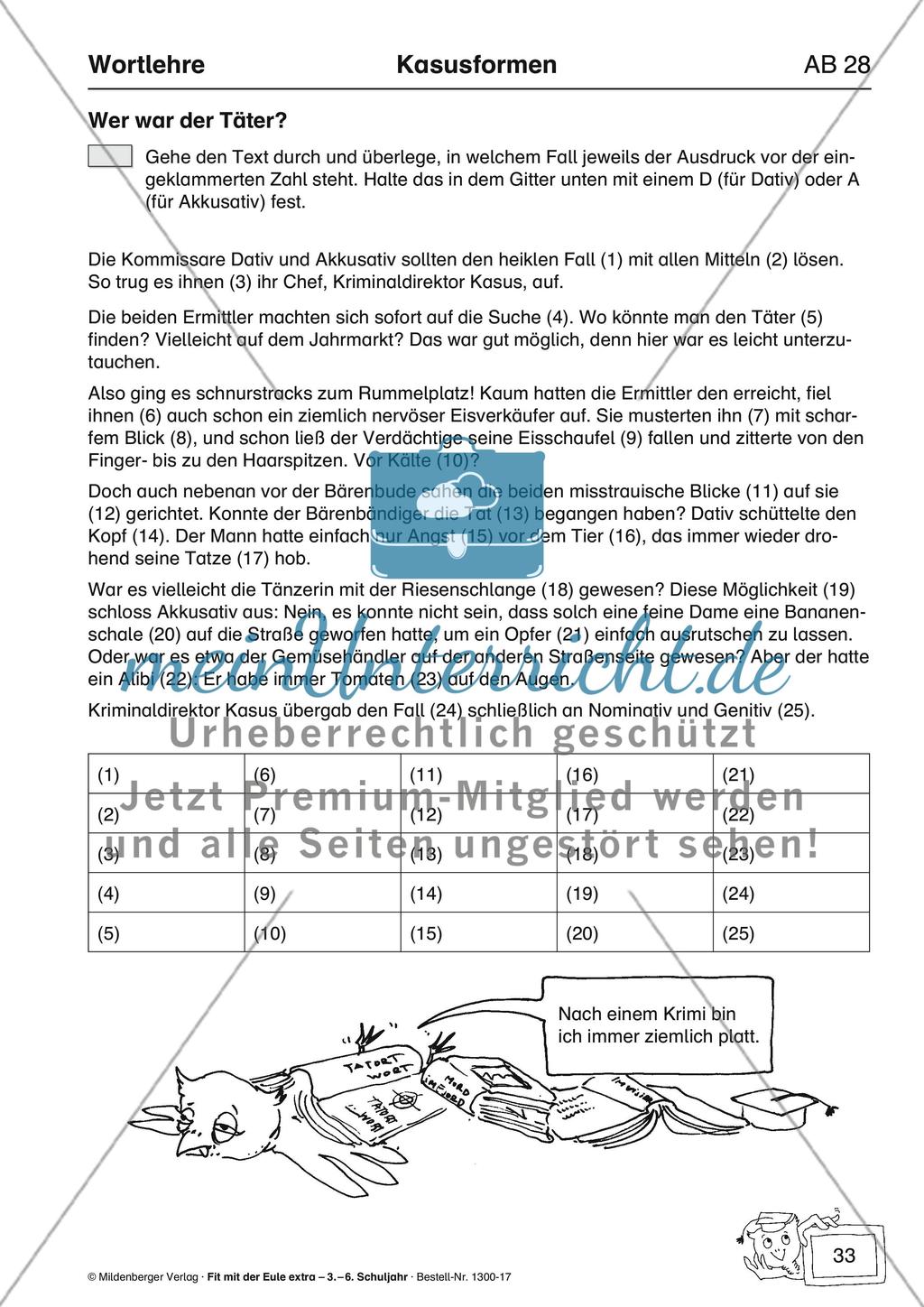 Wortlehre: Kasusformen Preview 11