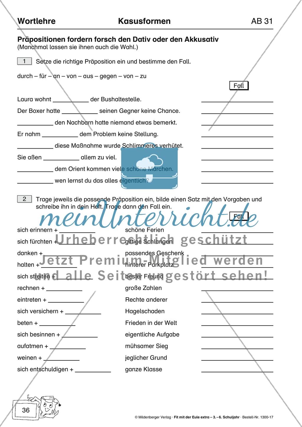 Wortlehre: Kasusformen Preview 14