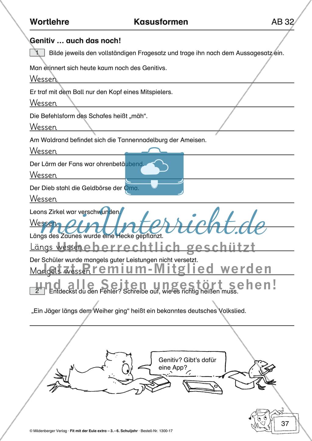 Wortlehre: Kasusformen Preview 15