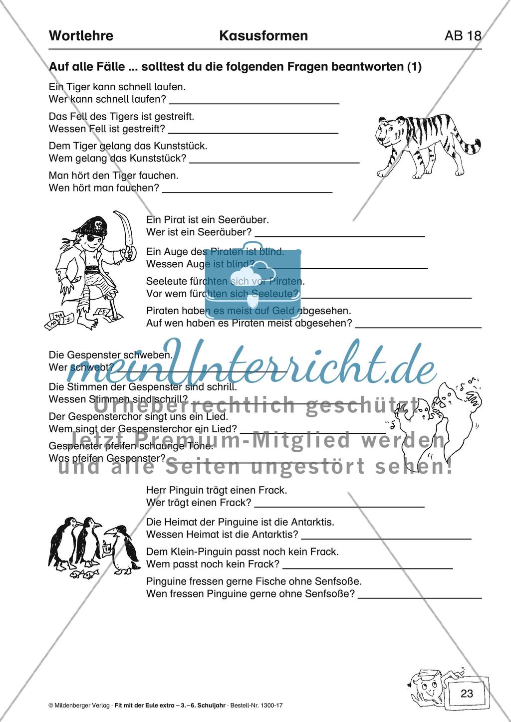 Wortlehre: Kasusformen Preview 1