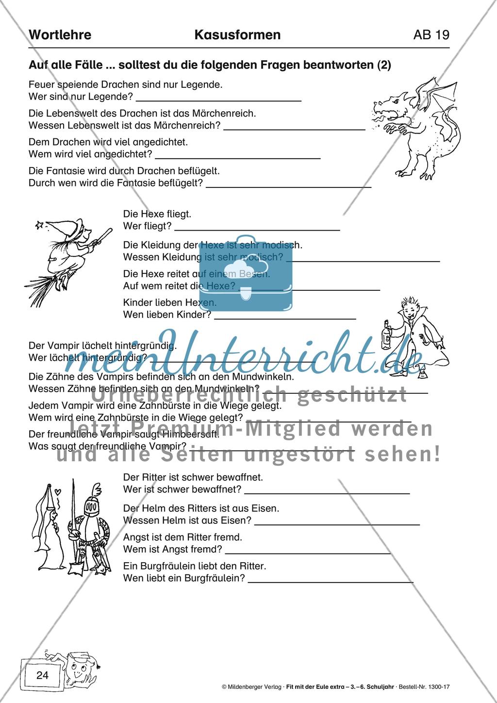 Wortlehre: Kasusformen Preview 2
