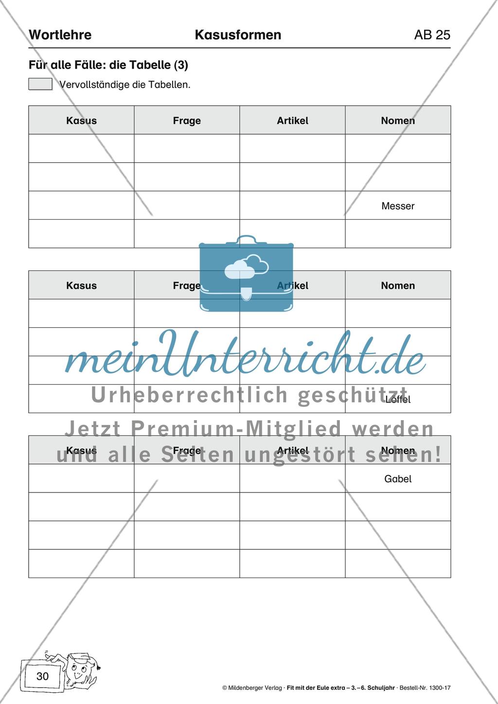 Wortlehre: Kasusformen Preview 8
