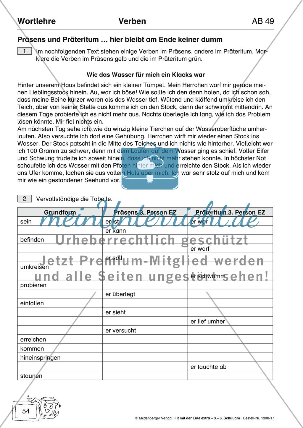 Wortlehre: Verben Preview 13