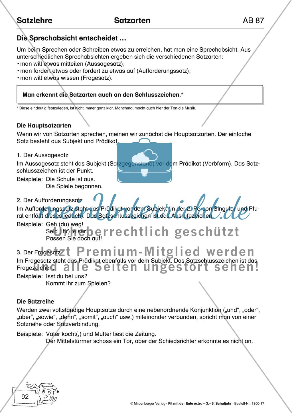 Satzlehre: Satzarten Preview 1