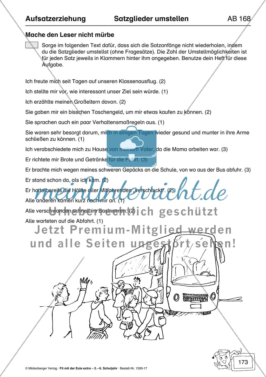 Satzglieder umstellen Preview 1
