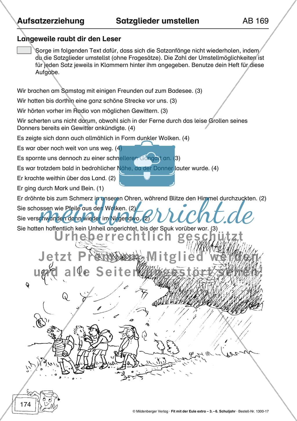 Satzglieder umstellen Preview 2