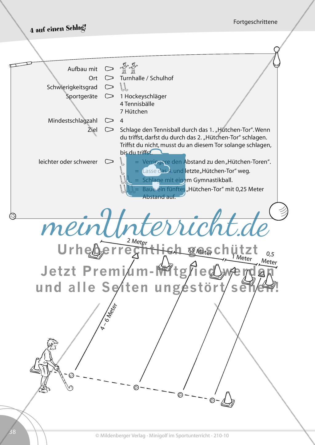 Vierzehn mittlere Minigolf-Bahnen für die Turnhalle oder den Schulhof Preview 11