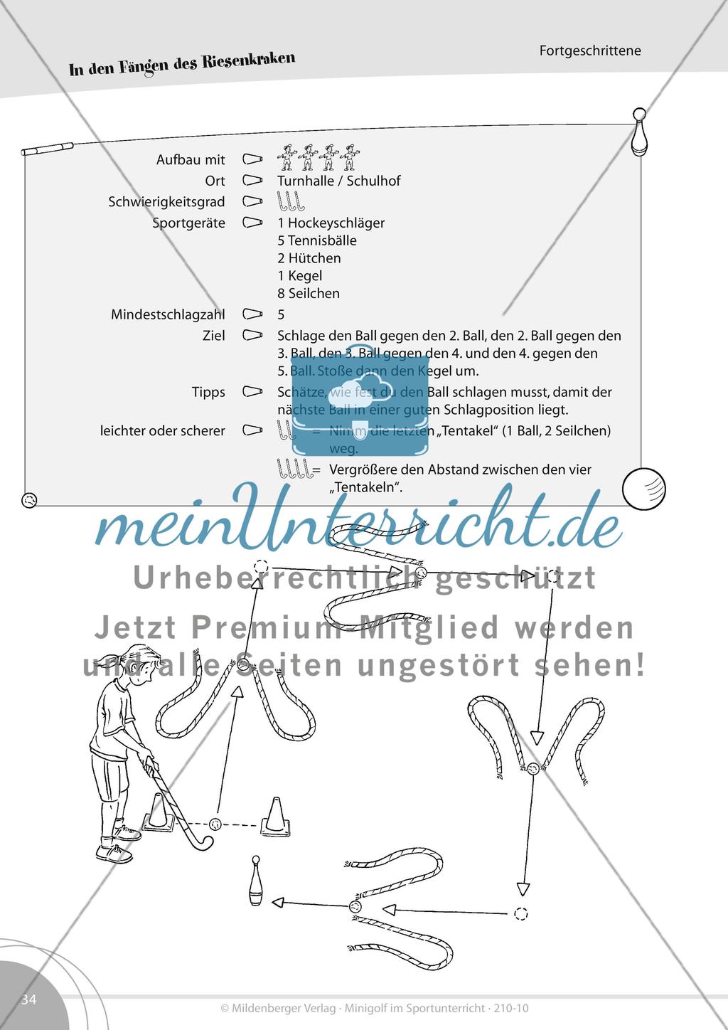 Vierzehn mittlere Minigolf-Bahnen für die Turnhalle oder den Schulhof Preview 7