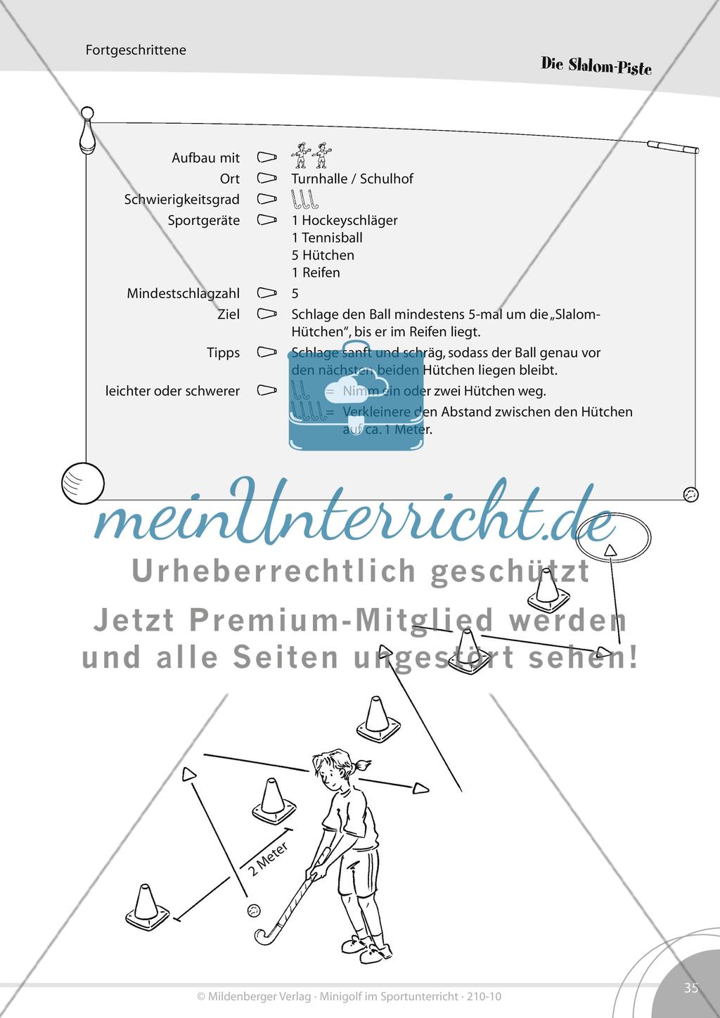 Vierzehn mittlere Minigolf-Bahnen für die Turnhalle oder den Schulhof Preview 8