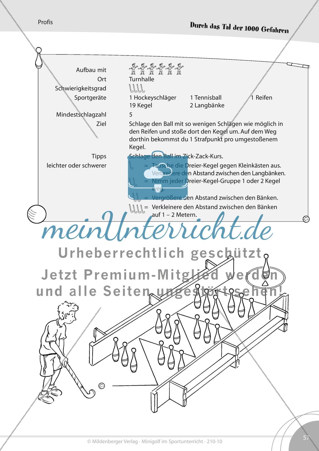 Vierzehn schwere Minigolf-Bahnen für die Turnhalle oder den Schulhof Preview 15
