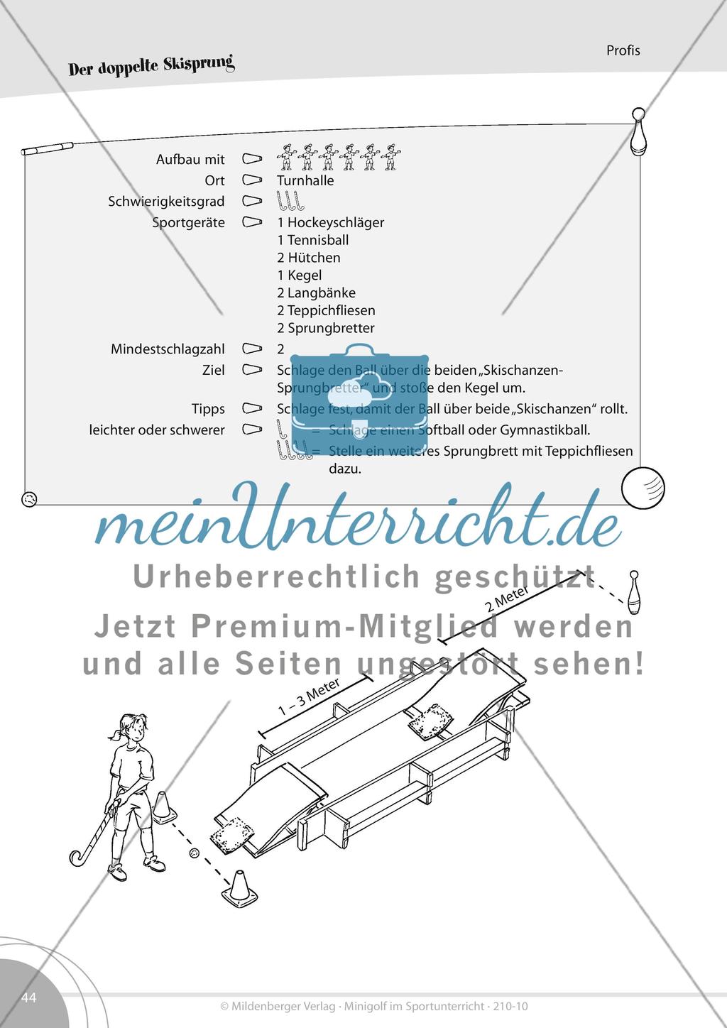 Vierzehn schwere Minigolf-Bahnen für die Turnhalle oder den Schulhof Preview 2