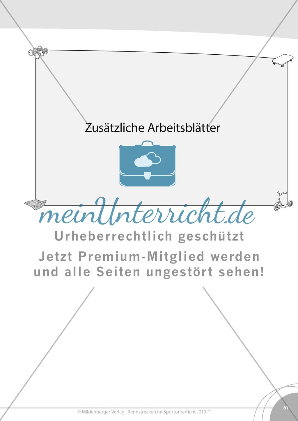 Zusätzliche Arbeitsblätter zur Einheit
