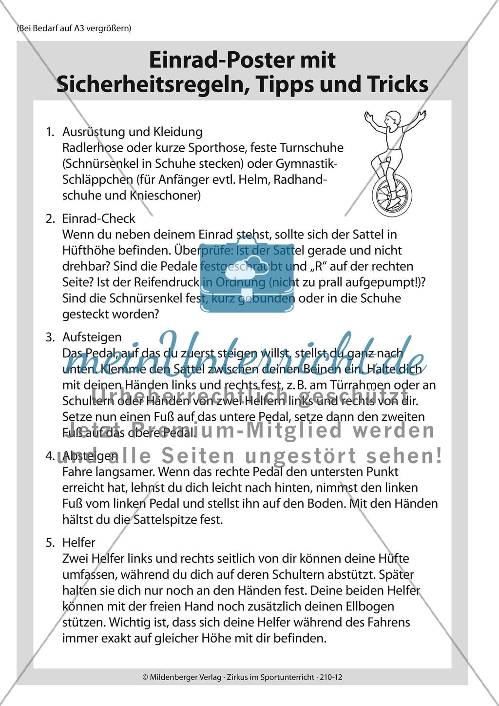 Zirkusauftritte mit Einrädern Preview 1
