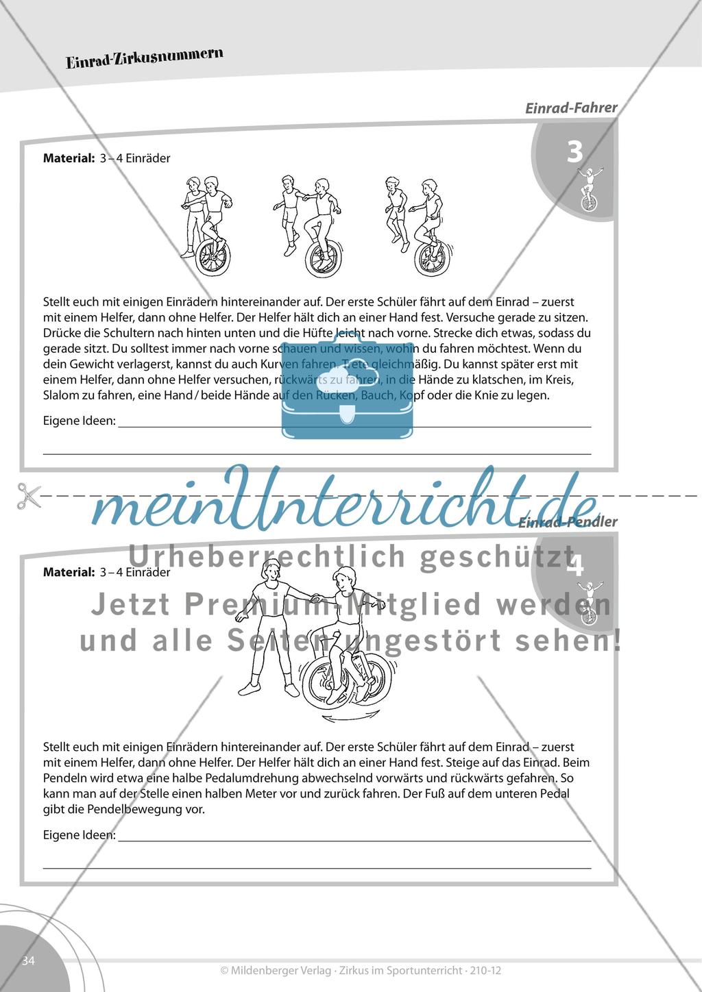 Zirkusauftritte mit Einrädern Preview 3