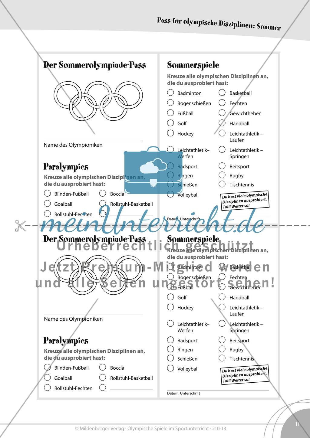 Pässe für olympische Winter- und Sommerspiele Preview 2