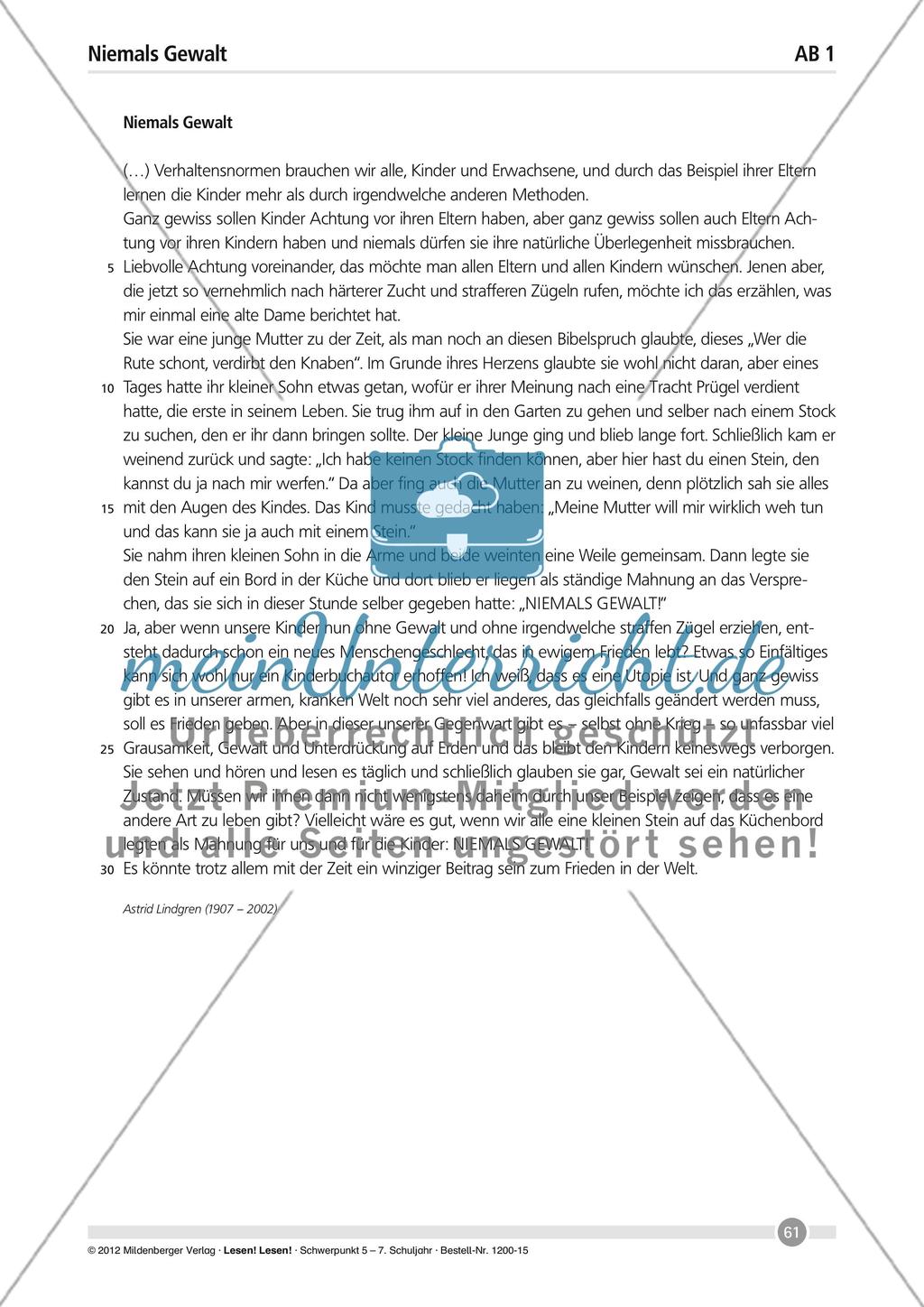 Niemals Gewalt Preview 1
