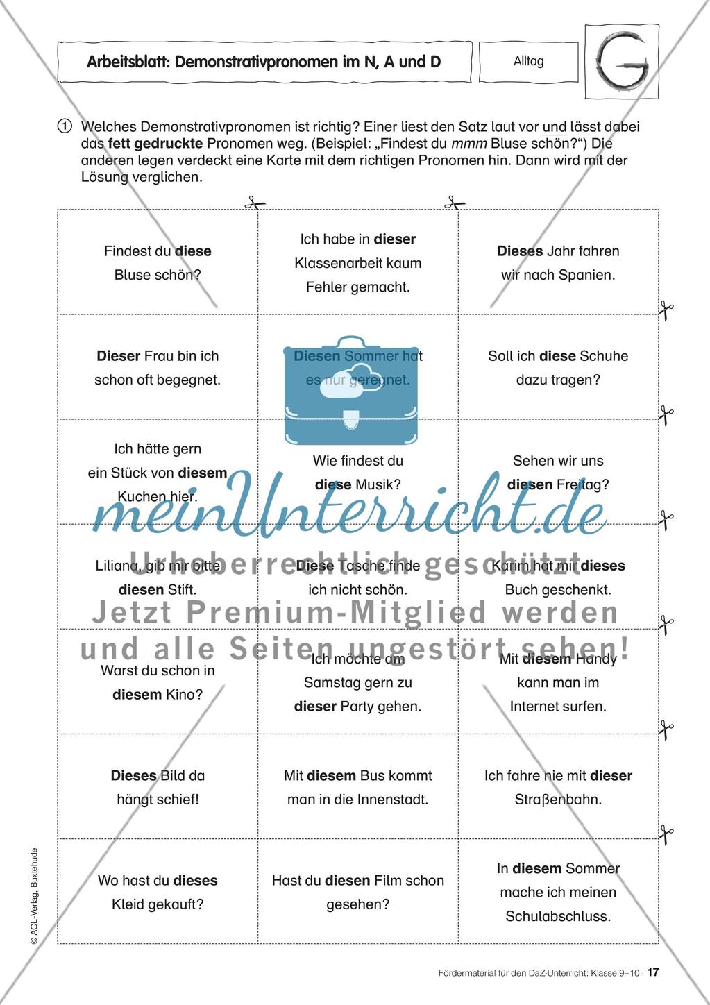 Fördermaterial für den DaZ-Unterricht: Klasse 9-10 - Teil 1 Preview 10