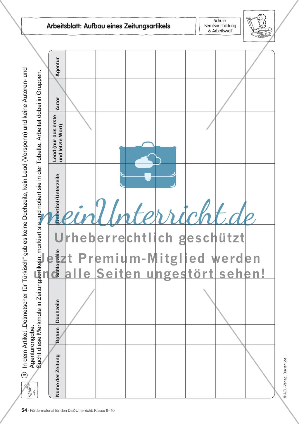 Fördermaterial für den DaZ-Unterricht: Klasse 9-10 - Teil 4 Preview 12