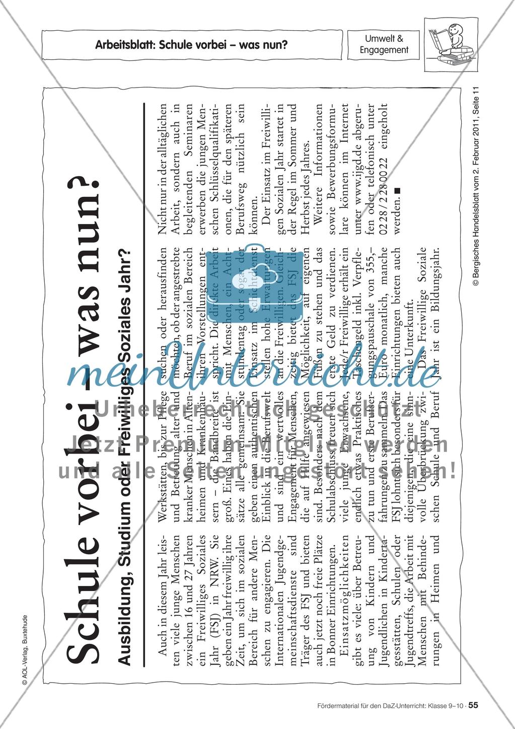 Fördermaterial für den DaZ-Unterricht: Klasse 9-10 - Teil 4 Preview 13