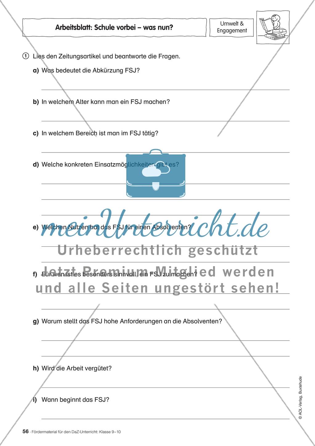 Fördermaterial für den DaZ-Unterricht: Klasse 9-10 - Teil 4 Preview 14