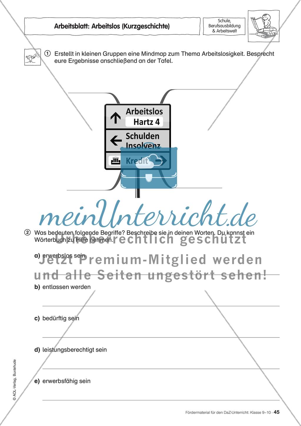 Fördermaterial für den DaZ-Unterricht: Klasse 9-10 - Teil 4 Preview 3