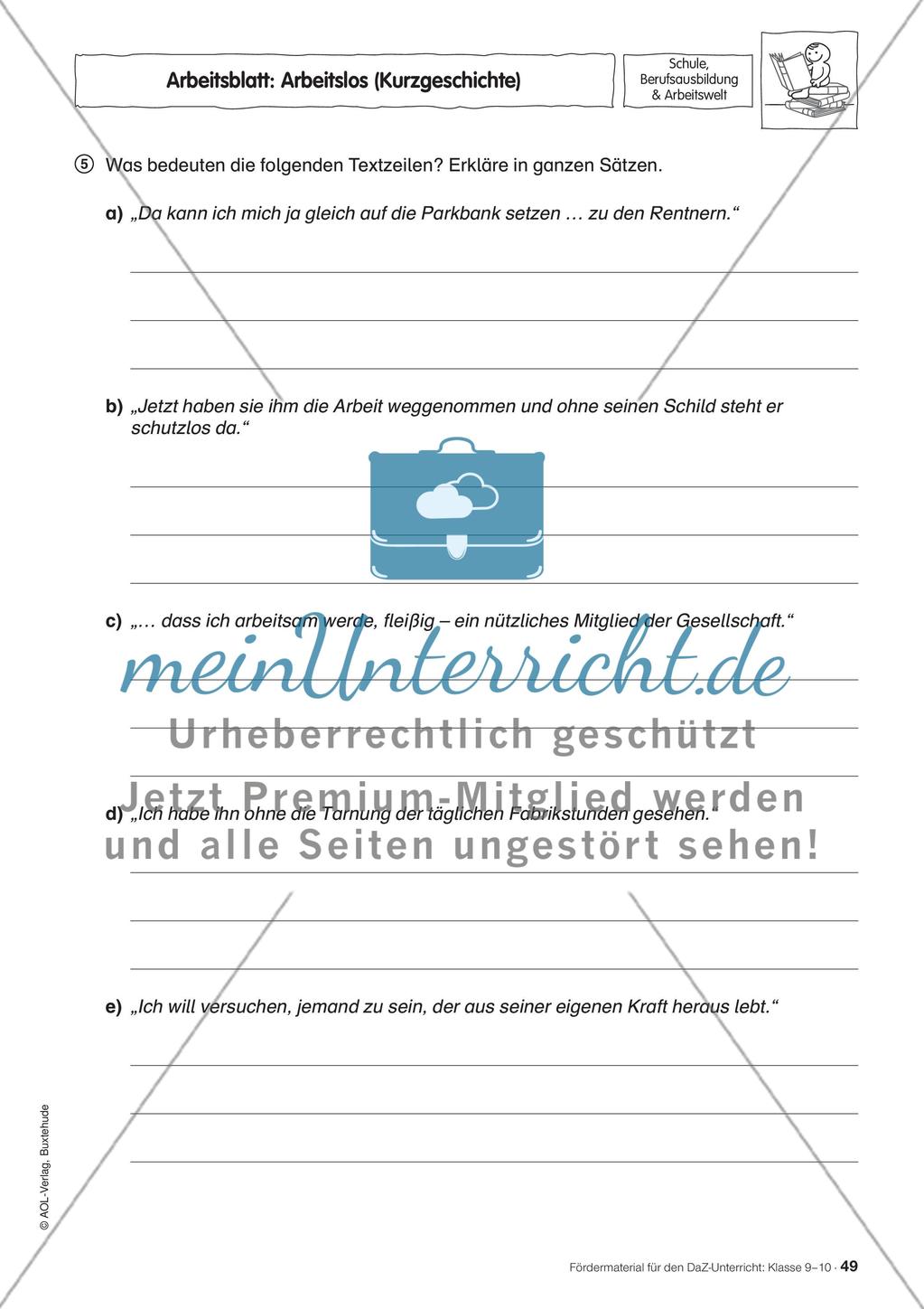 Fördermaterial für den DaZ-Unterricht: Klasse 9-10 - Teil 4 Preview 7