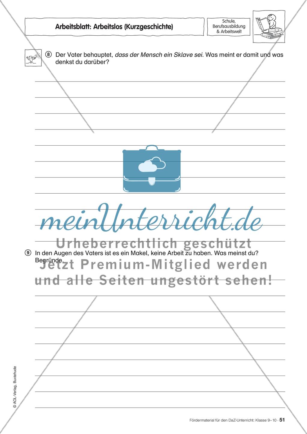 Fördermaterial für den DaZ-Unterricht: Klasse 9-10 - Teil 4 Preview 9
