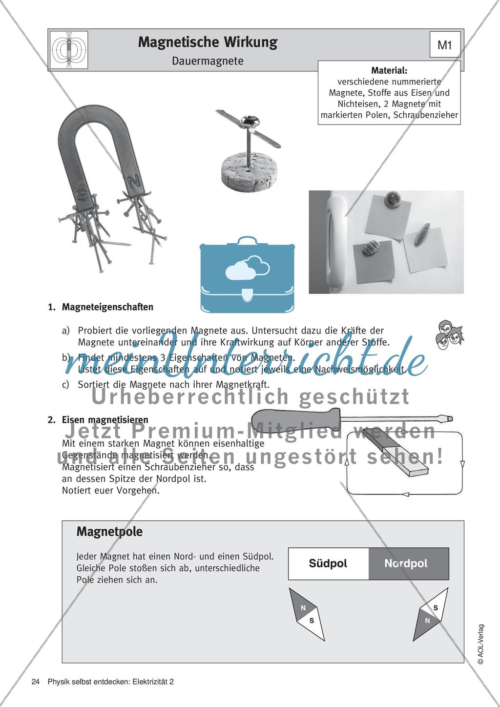 Magnetische Wirkung Karten M 1–5 Preview 1