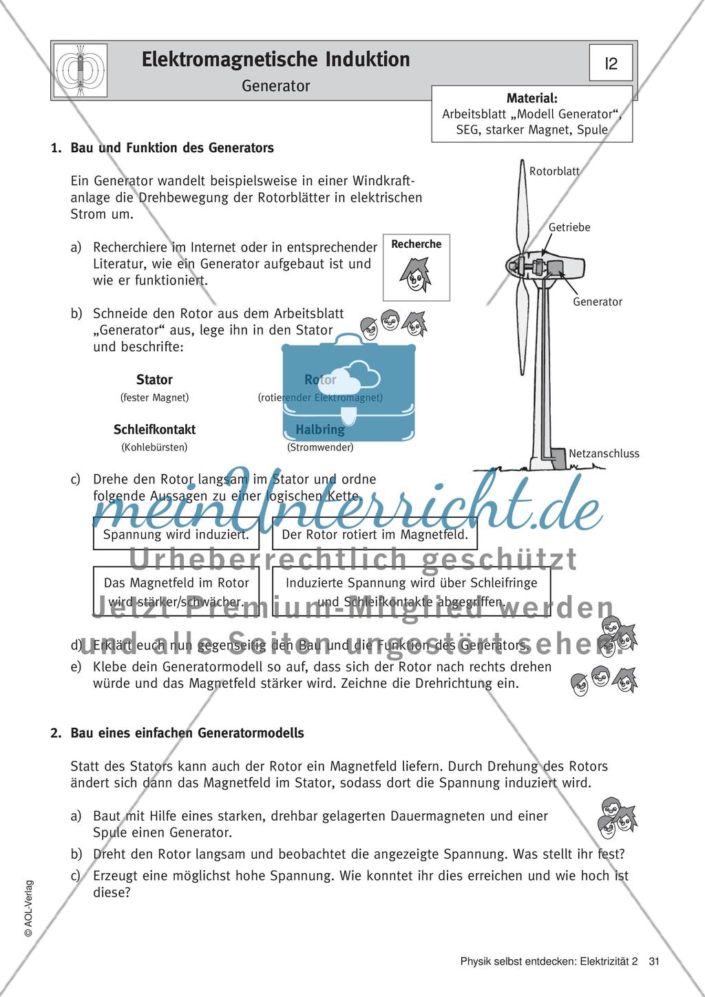 Elektromagnetische Induktion Karten I 1–5 Preview 2