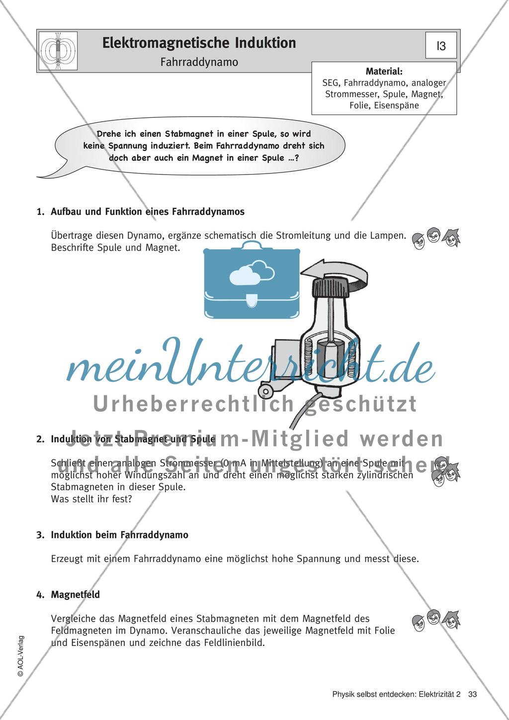 Elektromagnetische Induktion Karten I 1–5 Preview 4