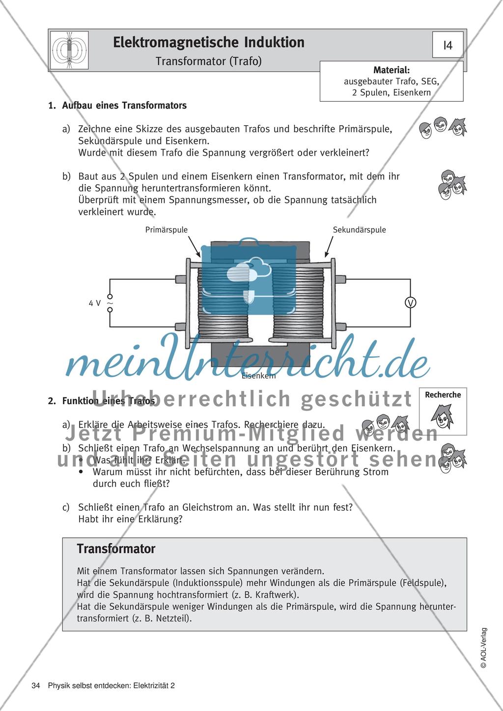 Elektromagnetische Induktion Karten I 1–5 Preview 5
