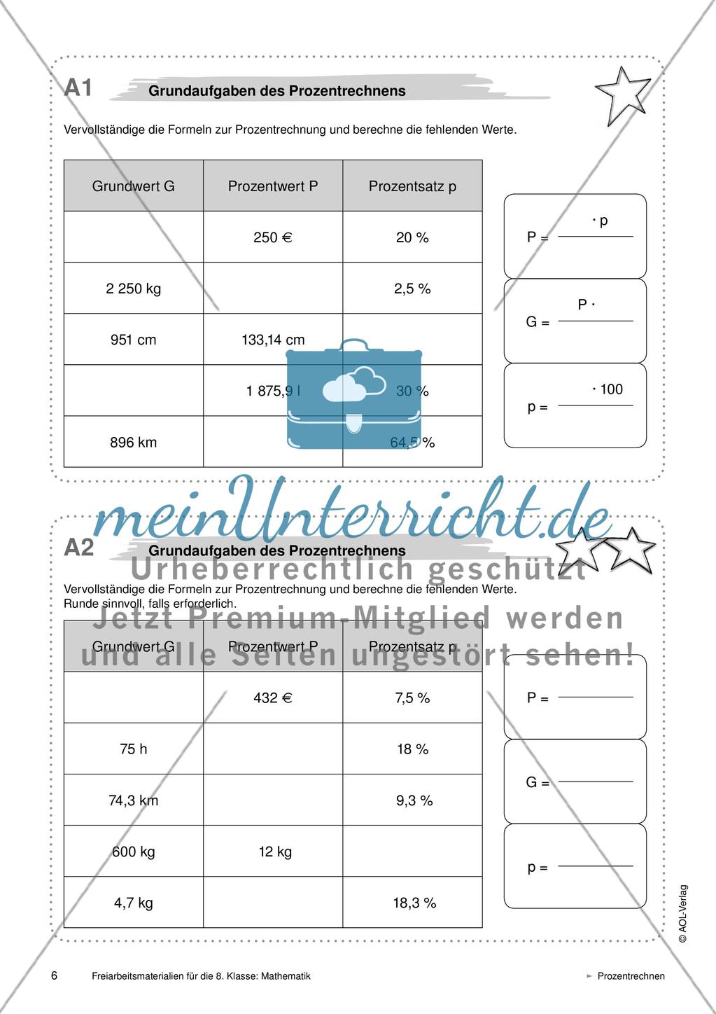 Prozentrechnen Preview 1