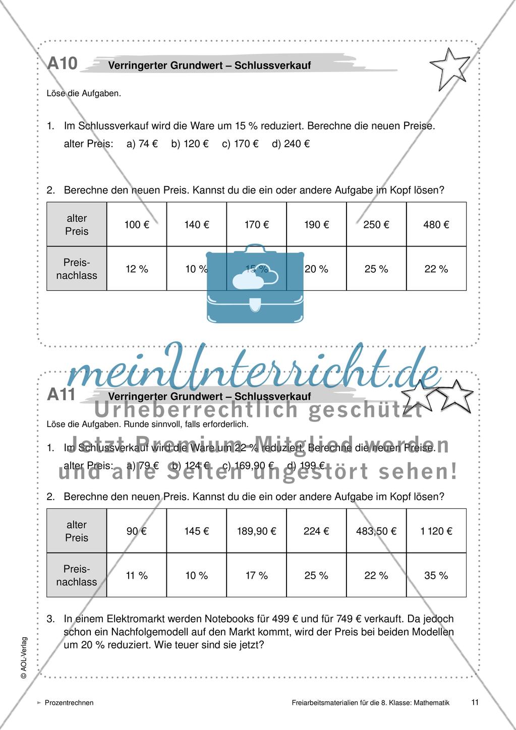 Prozentrechnen Preview 6