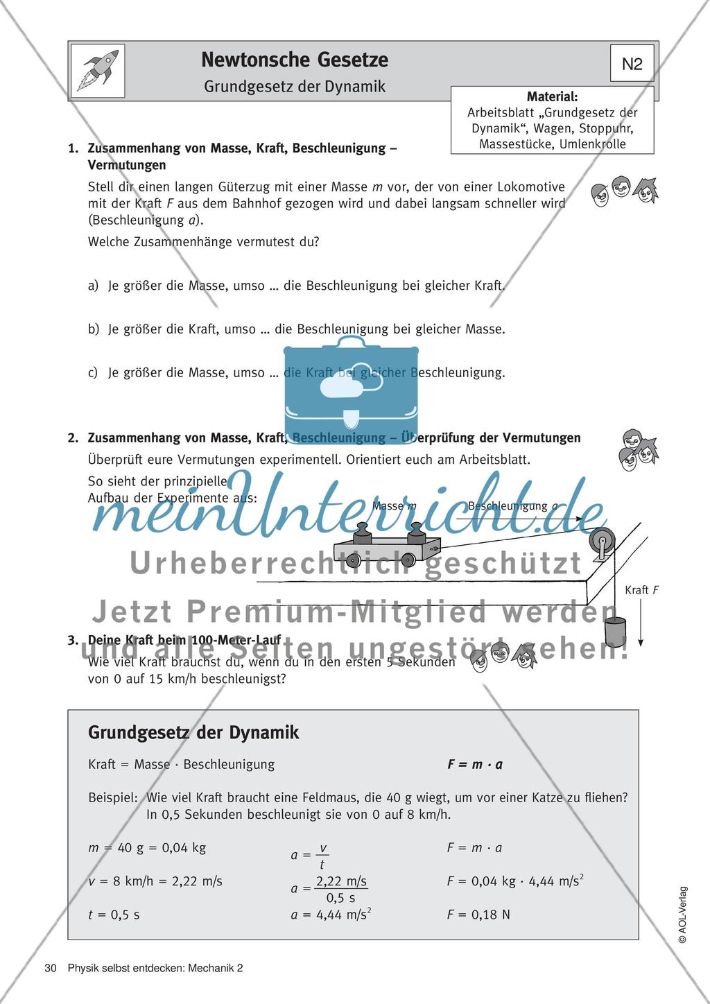 Newtonsche Gesetze Preview 2