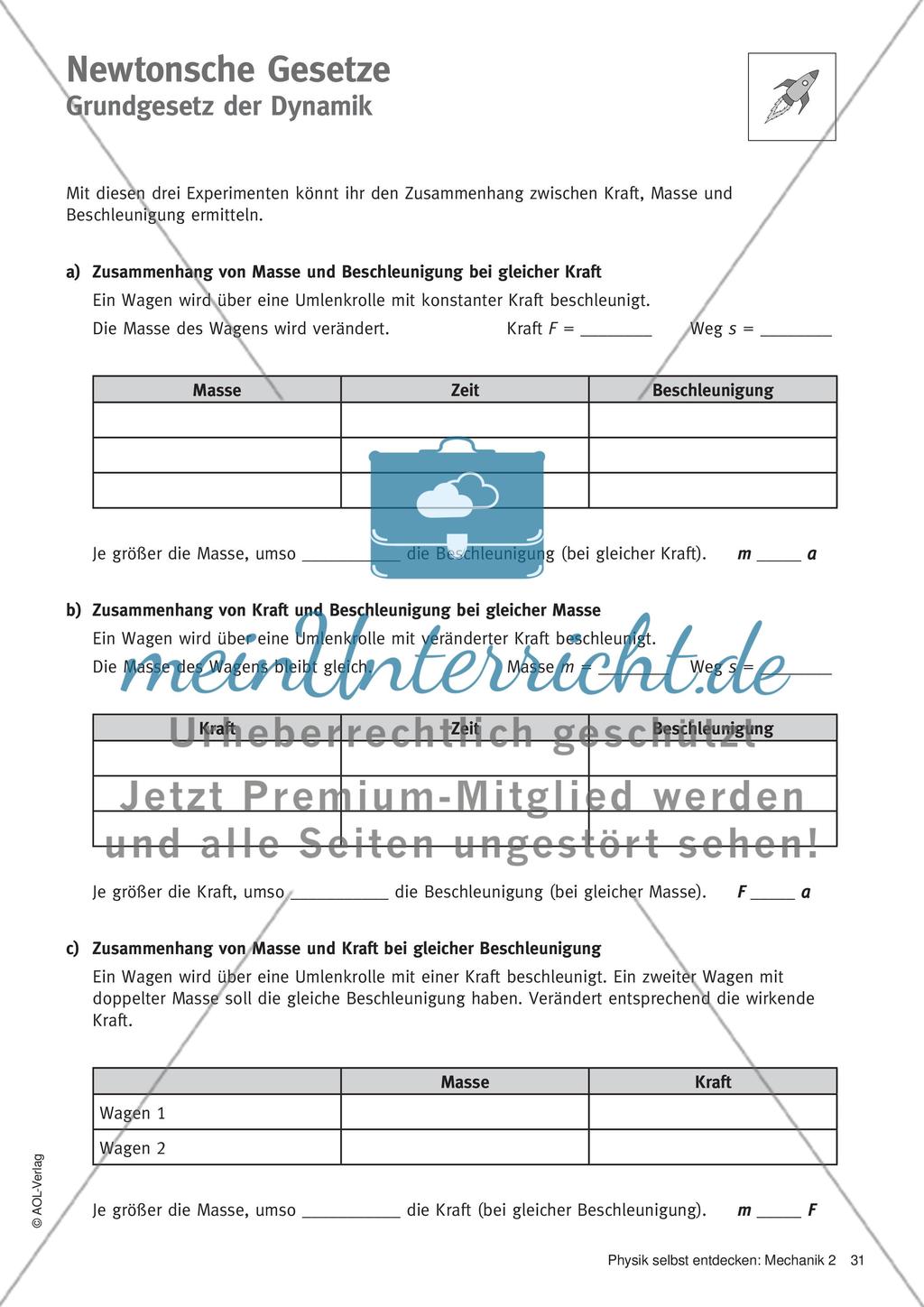Newtonsche Gesetze Preview 3