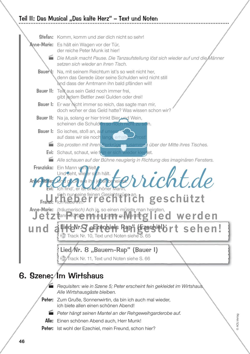 Teil II: Das Musical „Das kalte Herz“ – Text und Noten Preview 11