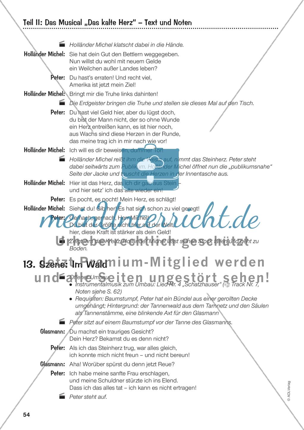Teil II: Das Musical „Das kalte Herz“ – Text und Noten Preview 19